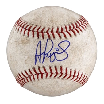 Albert Pujols Game Used and Signed Hit Baseball (MLB Authenticated)